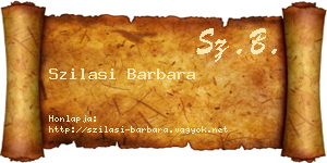 Szilasi Barbara névjegykártya